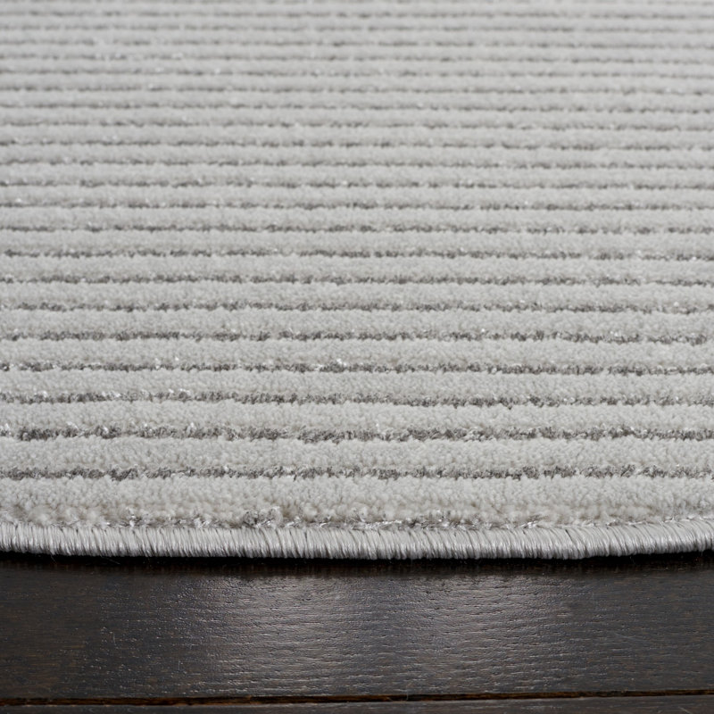 Foxborough Whisper Performance Striped Rug, Round 6'7"