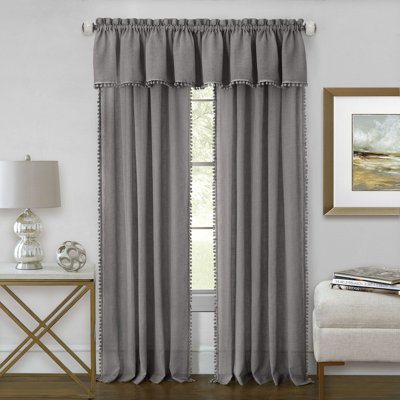 Paire de rideaux semi-transparents avec passe-tringle