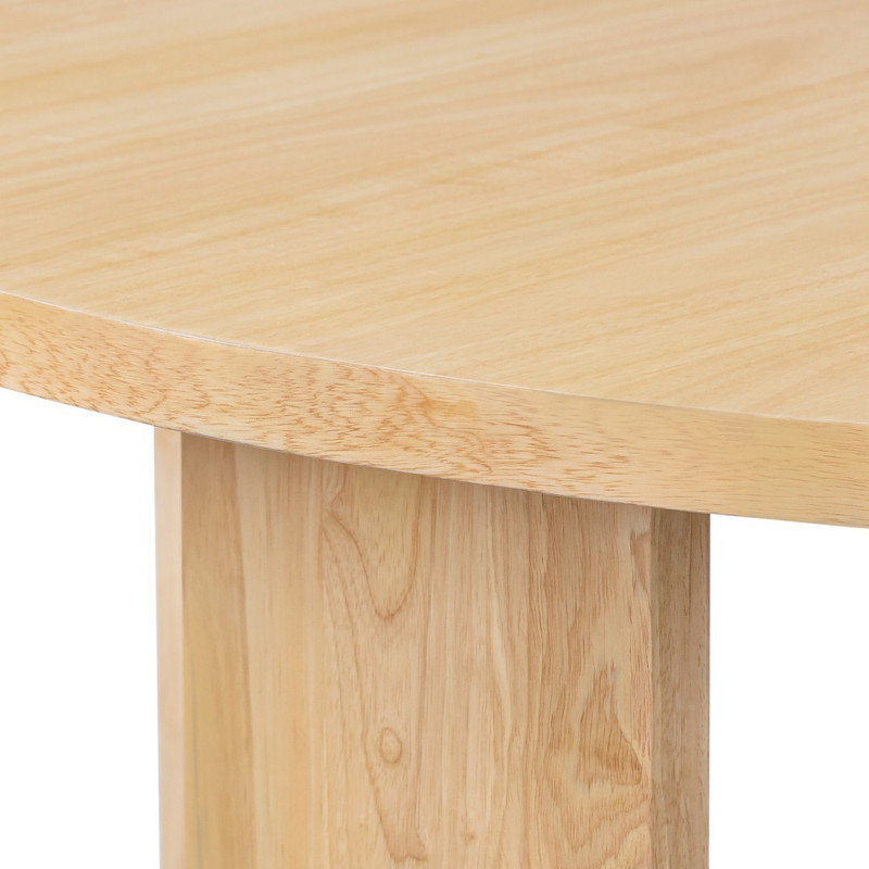 Table de salle à manger moderne de style campagnard en bois massif, fini bois naturel, table de salle à manger d'intérieur simple et fraîche