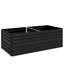 Jardinière surélevée en acier galvanisé noir mat, 71 x 36 x 23 pouces, fond ouvert pour une croissance profonde des racines
