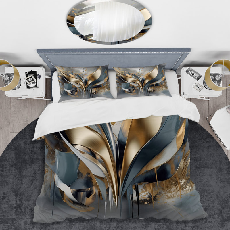 Ensemble de housse de couette en microfibre / polyester Abstract Shapes And Lines IV Bedding