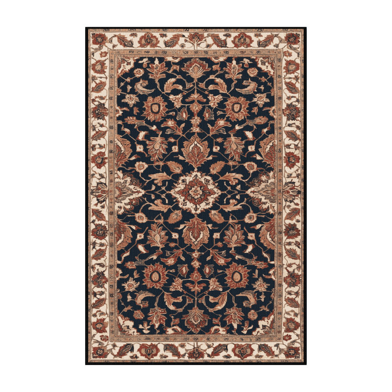Machine Washable Persian Brown Area Rug, Rectangle 2' x 3'