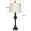 Lampe de table à intensité variable de 29 po en métal avec contrôle tactile et ports USB, ampoule incluse-1185453787