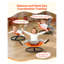 Chaise sensorielle pivotante orange pour enfants avec base métallique antidérapante, capacité de 100 kg, siège rond pivotant pour l'équilibre et la coordination