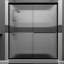 Leser 52'' - 56'' W x 70.38'' H Bypass Semi-Frameless Shower Door with Glass-42576653-42576654-42576655