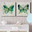 Papillon croquis I - ensemble de 2 reproductions sur toiles tendues-219853432