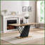 Table basse extensible à motif géométrique moderne avec structure en métal - peu encombrante et facile à nettoyer pour le salon Petits espaces-556306569