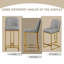 Ensemble de 2 chaises de bar de style moderne avec une conception simple, des tabourets hauts confortables au design créatif et des chaises de salle à manger flexibles convenant aux bars, aux restaurants ou aux comptoirs de cuisine-205692349