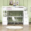 Lit mezzanine en bois avec bureau, tablettes et deux tiroirs Kaci-611991652-611991654