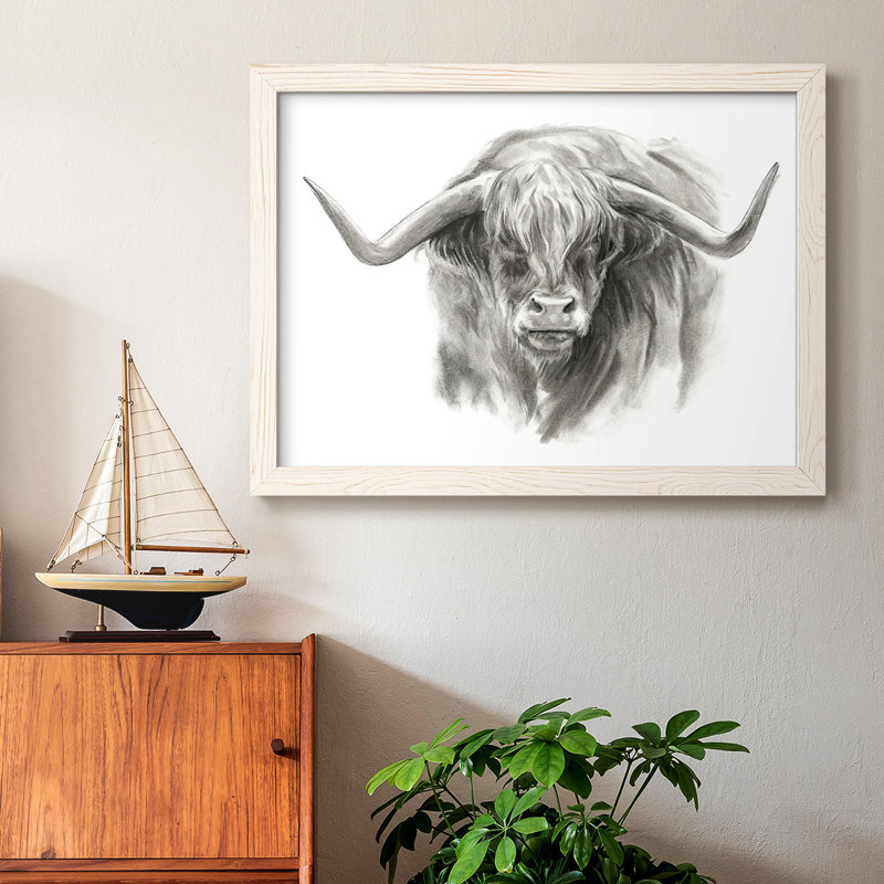 "Soft Focus Highland Catti II", reproduction d'art sur toile, Blanc, H 18 po x l 26 po