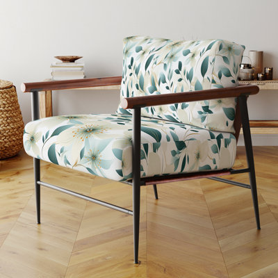 Fauteuil d'appoint rembourré Teal
