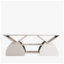 Table basse moderne blanche avec tablettes de rangement - Table de centre rectangulaire de conception géométrique pour le salon-927702374