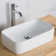 Ceramic Rectangular Vessel Bathroom Sink with Faucet