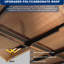 Grand auvent extérieur de 10 pi x 14 pi, pergola en métal pour patio, terrasse, cour arrière, résistance au vent de 30 à 35 mph, auvent antirouille - terrasses robustes, décoration de cour arrière