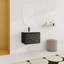 Meuble-lavabo flottant mural avec évier en céramique-2144689490