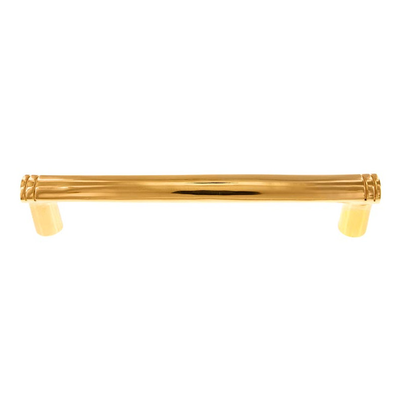 Archimedes Appliance Pull, Polished Gold, Black