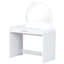 Bedroom 39" Makeup Vanity With Lighted Mirror & Drawer, White. Curved Corners . Sufficient Storage For Beauty Essentials. And Comfortable. Easy To Assemble