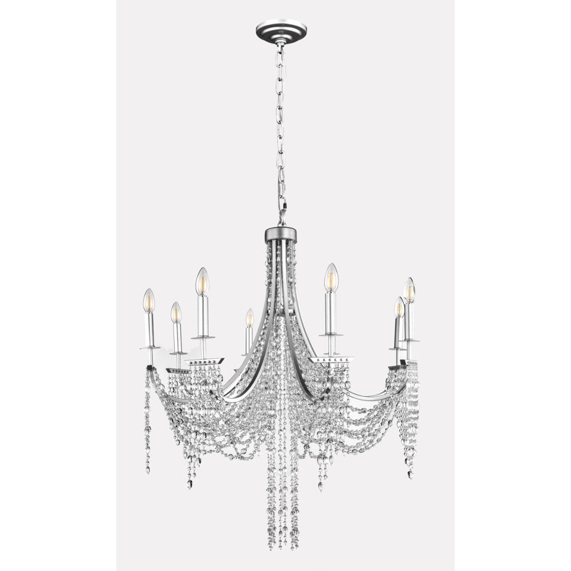 Lustre classique en cristal 8 lumières Kenniyah