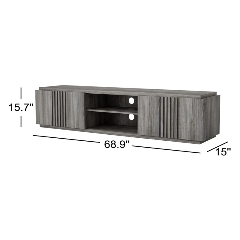 Crédence de rangement Casmin 68,98 W, Gris