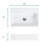 20"X14" Integrated White Ceramic Bathroom Sink With 1 Faucet Hole - Finish, Stain , Contemporary Style, Smooth Surface, Effortless Maintenance Glossy Kitchen Hole, Overflow, Scratch Modern Design