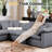 144"W 7-piece Sectional Corner Sofa Chenille Oversized Upholstered Modular Deep Seat Couch With Removable Ottoman & Pillows-1972333600