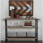 Unité de rangement à 3 tiroirs et 1 tablette brune avec paniers en fil de fer Barney