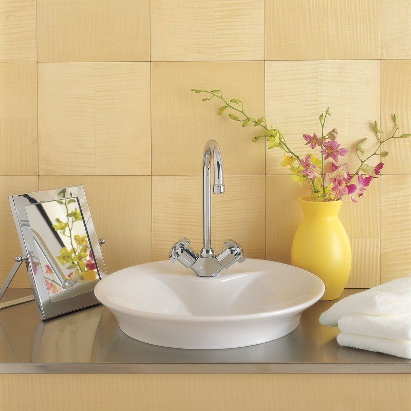 American Standard 17.75'' Ceramic Circular Bathroom Sink, White