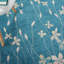 Tapis bleu turquoise à motif floral Zaizi-305690804