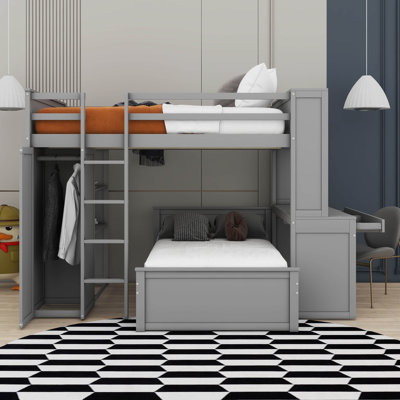 Burwell Kids Full Bunk Bed with Drawers