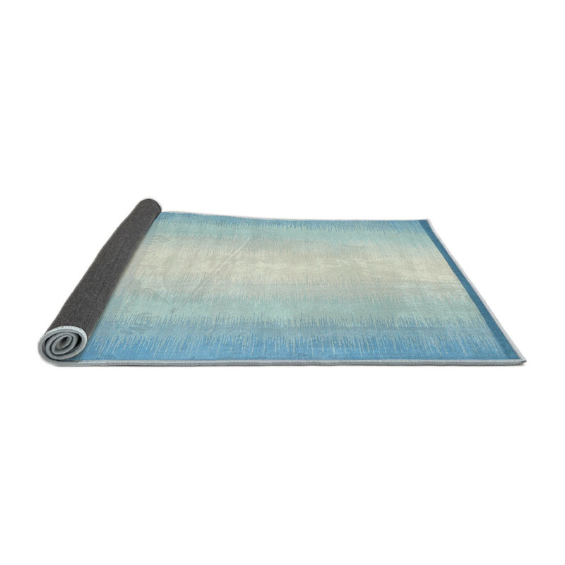 Tapis abstrait noir / beige, Rond 3 pi