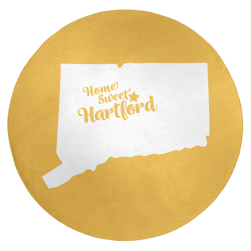 Tapis en poly-chenille hartford connecticut, Rond 5 pi