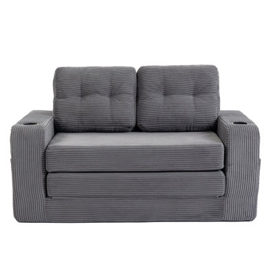 Canapé-lit convertible 2-en-1 avec support en mousse viscoélastique haute densité, canapé-lit escamotable pour le salon ou la chambre à coucher.