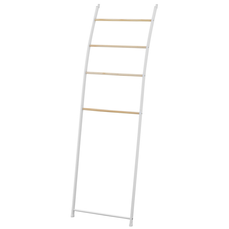 4-Bar Wall-Leaning Towel Quilt Rack, Natural