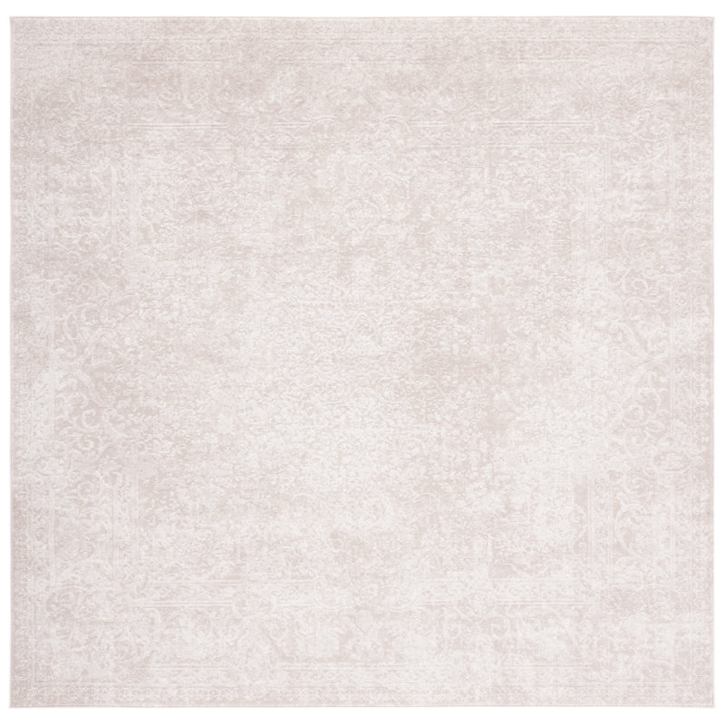 Tapis oriental crème / ivoire Calidia, Carré 5 pi