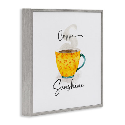 «Delightful Cuppa Sunshine», estampe numérique encadrée, design par Joy Hall