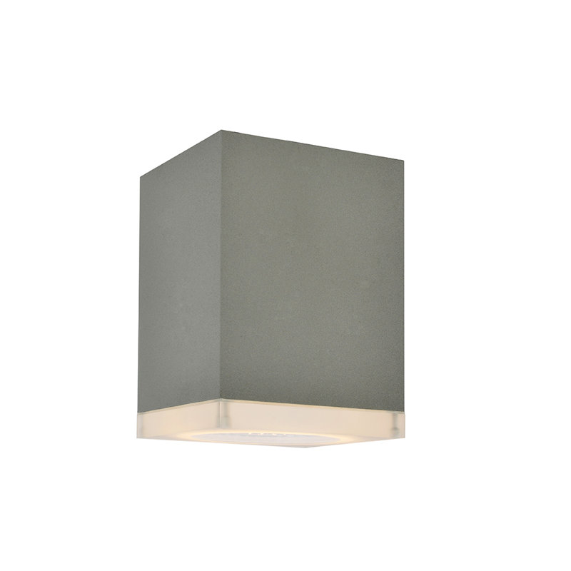 Aluminium LED Wall Light, Silver, 7"H x 5"W x 5"D