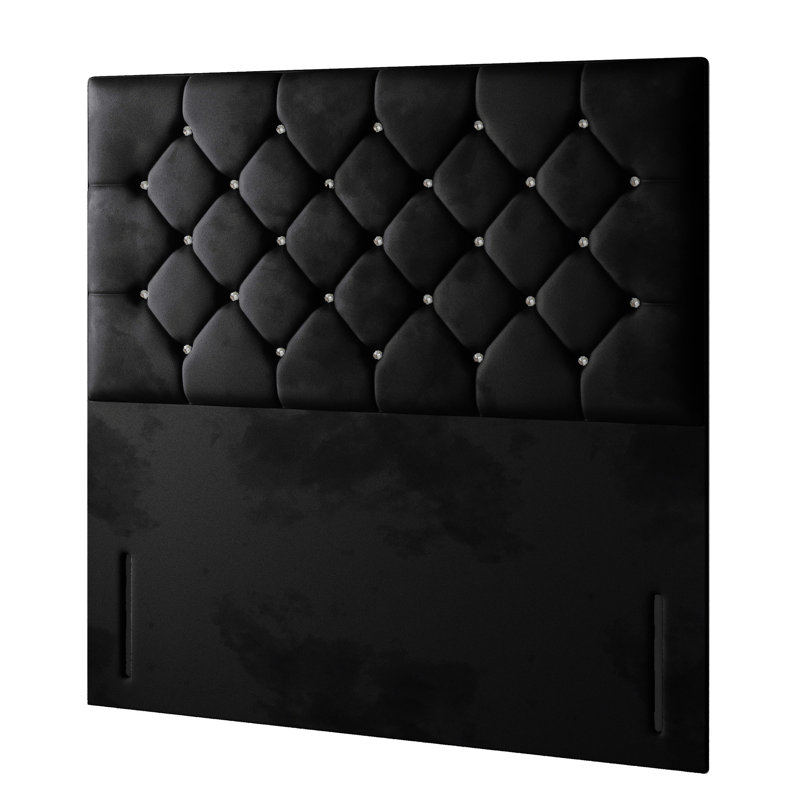 Farallones Upholstered Headboard, Double (4'6), Black