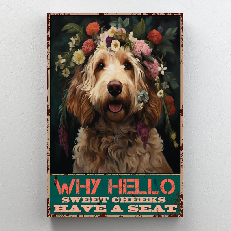 Goldendoodle ont un siège, H 20 po x l 16 po x P 1,25 po