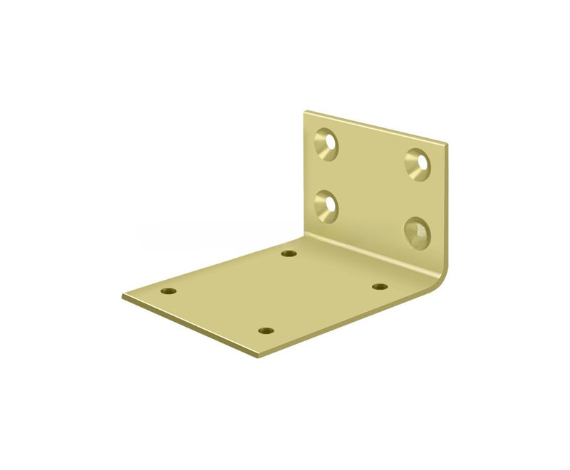 Solid Brass Jamb Bracket S.B, Polished Brass
