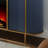 70" Fluted Fireplace Tv Stand - Faux Marble Top Modern Media Console-251536356