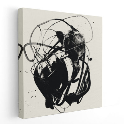 "Spontane Sume-i I" noir et blanc - reproduction d'art sur toile