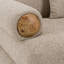 Ranlo - Canapé beige moderne en tissu beige et blanc