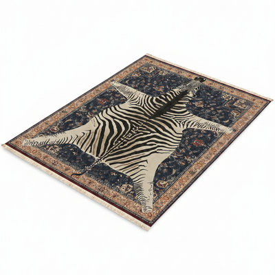 Eclectic Zebra Hide 7' X 10' Area Rug