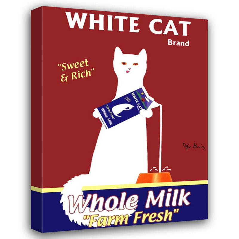 Chat blanc MCG-B1538, H 38 po x l 28 po