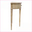 Table basse vintage avec plateau en placage de bois massif, finition grège pour vestibule / salon