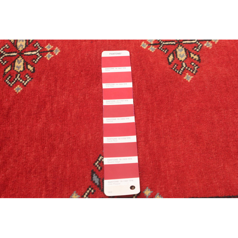 Tapis rouge foncé Malechi Peshawar Bokhara 3 pi 2 po x 5 pi 2 po