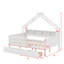Lits plateforme en bois avec DEL, tablettes de rangement, tiroirs et garde-corps-2092596037