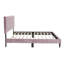 Lit simple en velours avec 12 supports robustes-2021825221