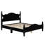 Structure de lit plateforme en bois, lit plateforme de style rétro avec support en lattes de bois