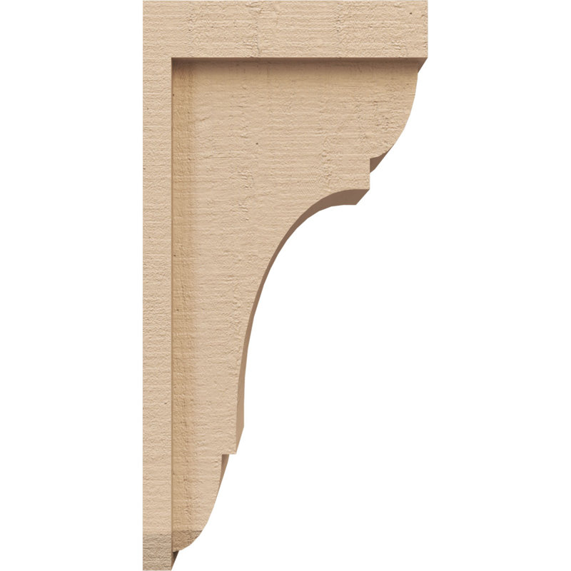 Cèdre Bryant, grain de bois brut TimberThane Corbel, apprêté brun clair, H 14 po x l 7 po x P 7 po
